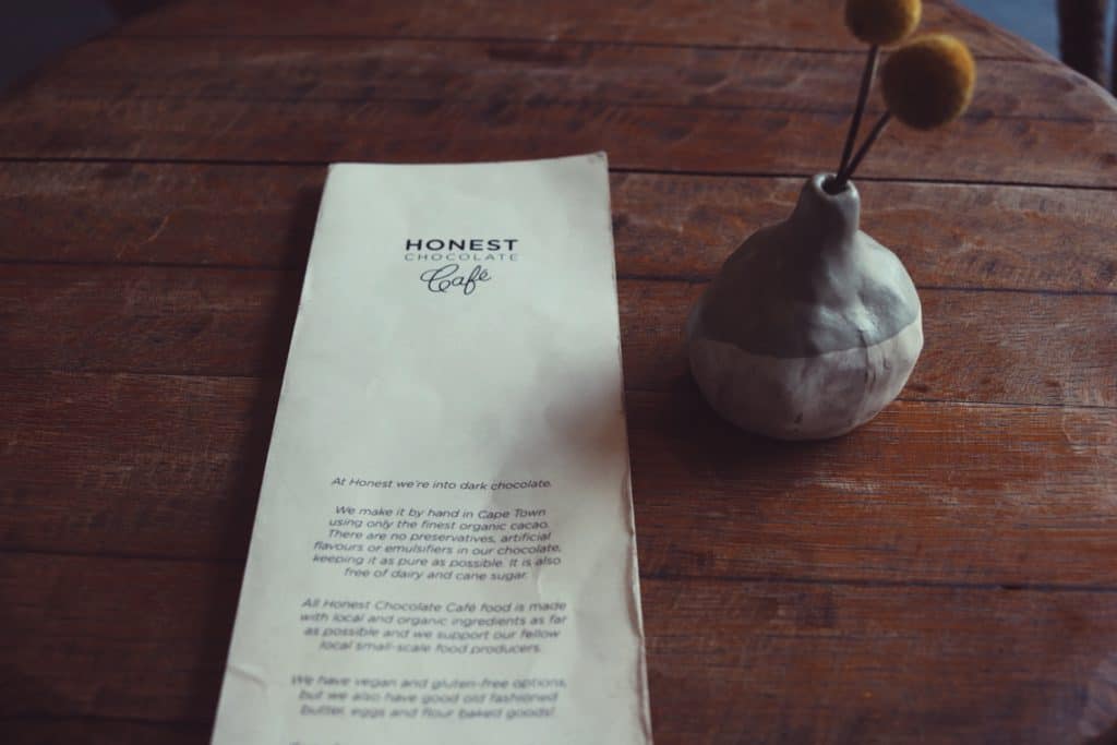 Honest Chocolate Cafe Cape Town - Byrd & Bean